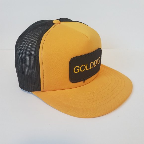 Vintage 80s GOLDDIG Hat Snapback Trucker Hat Classic Cap - Picture 9 of 14